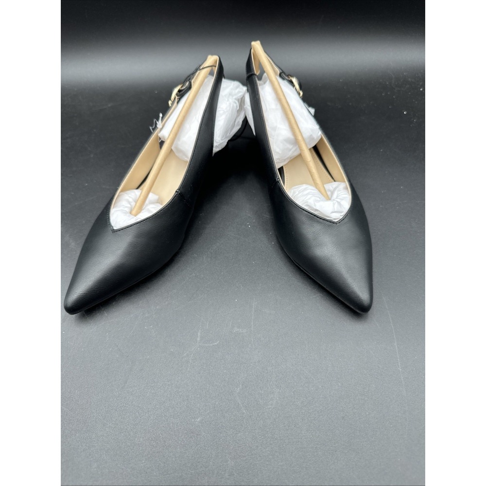 Women's Liz‎ Claiborne Quebec Pointed Toe Kitten Heel Pumps - Black  6 M NIB